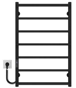 Рушникосушка електрична Deffi Ladder 500x800 чорна матова C.LK.80.50.7.E.B.L.1 ліва