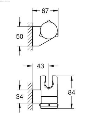 Тримач ручного душу Grohe Tempesta хром 27595001