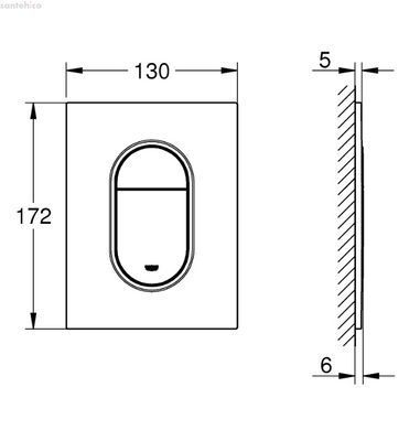 Клавіша для інсталяції Grohe Arena Cosmopolitan S хром 37624000