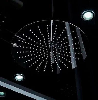 Гидромассажный паровой бокс Golston 120х80 (Профиль - черный, стекло - прозрачное) G-U692B левосторонний