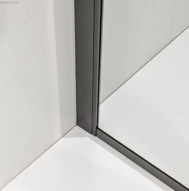 Душова кабіна Weston Linea 90x90 (Профіль - збройова сталь, скло - прозоре) L-WKS7-90x90-BRGR-TR