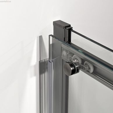 Душова кабіна Weston Linea 90x90 (Профіль - збройова сталь, скло - прозоре) L-WKS7-90x90-BRGR-TR