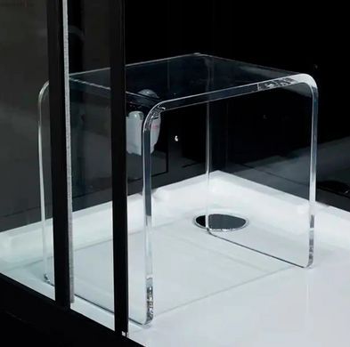 Гидромассажный паровой бокс Golston 120х80 (Профиль - черный, стекло - прозрачное) G-U692B левосторонний
