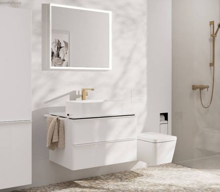 Змішувач для раковини Hansgrohe Tecturis E EcoSmart+ шліфована бронза 73072140