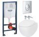Комплект инсталляция Grohe Rapid SL 38721001 + Унитаз подвесной AM PM Sensation FlashClean C301700WH + крышка с микролифтом