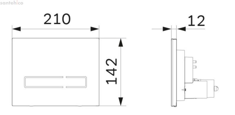 Клавіша змиву Am.Pm Touchless Pro чорний глянцевий I0450A38 безконтактна