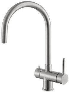 Змішувач для кухні Fabiano FKM 3118 P SS Inox нержавіюча сталь 8231.401.1015 під фільтровану воду