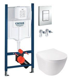 Инсталляция Grohe Rapid SL 38772001 3 в 1 + Унитаз подвесной Q-Tap Jay WHI 5176 с сидением soft-close QT07335176W