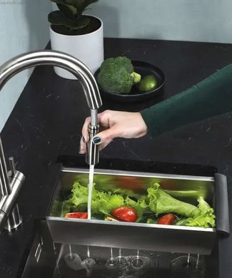 Смеситель для кухни Fabiano FKM 3118 P SS Inox нержавеющая сталь 8231.401.1015 под фильтрованную воду