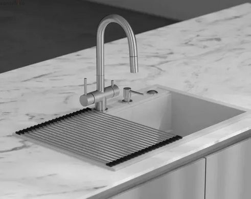 Смеситель для кухни Fabiano FKM 3118 P SS Inox нержавеющая сталь 8231.401.1015 под фильтрованную воду