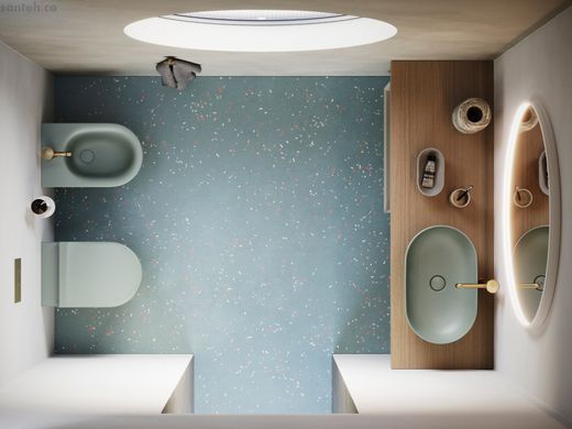Унитаз подвесной Catalano Sfera NewFlush зеленый матовый 0511550028 с сиденьем Soft Close