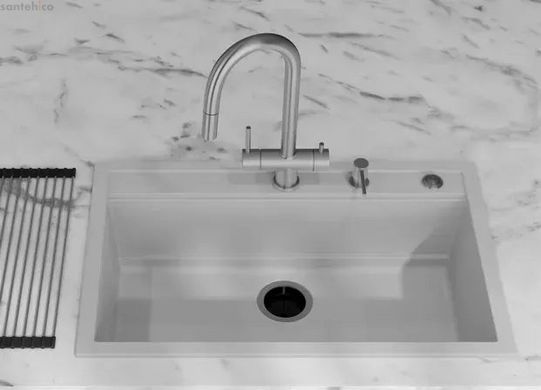Смеситель для кухни Fabiano FKM 3118 P SS Inox нержавеющая сталь 8231.401.1015 под фильтрованную воду