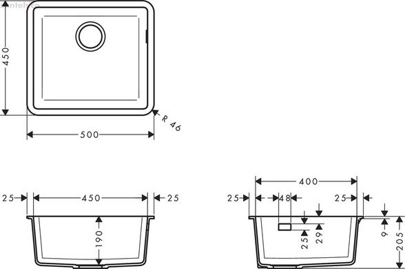 Мийка для кухні hansgrohe S51 S510-F770, сірий бетон 43431380