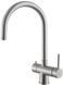 Смеситель для кухни Fabiano FKM 3118 P SS Inox нержавеющая сталь 8231.401.1015 под фильтрованную воду
