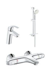Набір змішувачів для ванни і душу з термостатом Grohe Eurosmart 3 в 1 (34101TM)