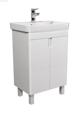 Тумба подвесная/напольная Мойдодыр Simple белый 55-U 00-0009269 с раковиной River 55