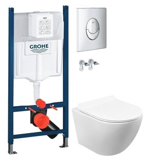 Инсталляция Grohe Rapid SL 38721001 4 в 1 + Унитаз подвесной ASIGNATURA с сиденьем Soft Close