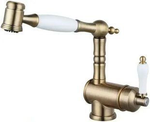 Змішувач для кухні Fabiano FKM 67P SS Brass Antique антична латунь 8232.403.0754