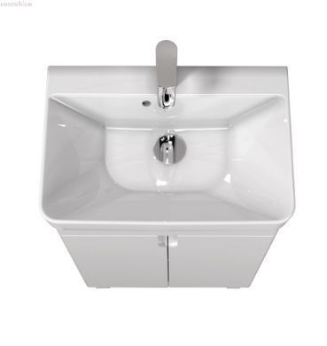 Тумба подвесная/напольная Мойдодыр Simple белый 55-U 00-0009269 с раковиной River 55