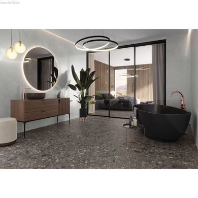Плитка GRES CEPPO NUOVO BLACK RECT, матова, профарбована в масі, керамограніт