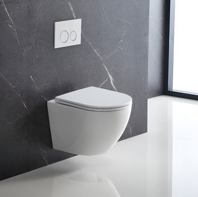 Унітаз підвісний Devit Flow Vortex Flush DFL0460111W із сидінням Soft Close