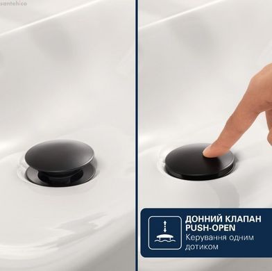 Смеситель для раковины Grohe Dice черный матовый 1018612430 с донным клапаном Push Open