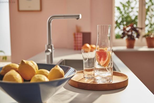 Смеситель для кухни Grohe Blue Pure Minta сатин MO67530601DC с фильтром обратного осмоса Ecosoft Pure
