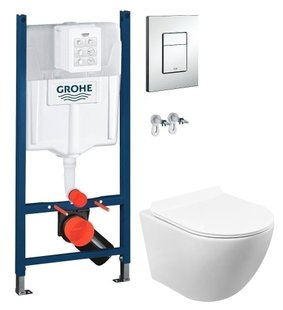 Инсталляция Grohe Rapid SL 38772001 4 в 1 + Унитаз подвесной ASIGNATURA с сиденьем Soft Close