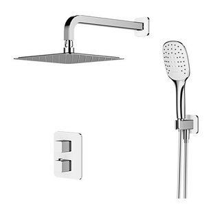 Душевая система скрытого монтажа с термостатом Omnires Parma chrome/white SYSPM17ACRB