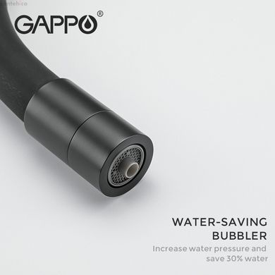 Смеситель для кухни на две воды GAPPO G4398-36 с гибким изливом, черный