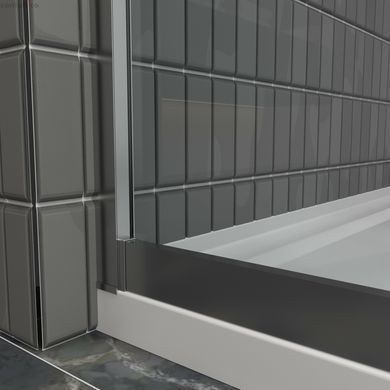 Душовий кут Ravak Domospa SLCP4-90 (Профіль - полір. алюміній, скло - прозоре) RKUC500026