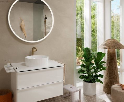 Змішувач для раковини Hansgrohe Tecturis S 240 Fine CoolStart матова бронза 73372140