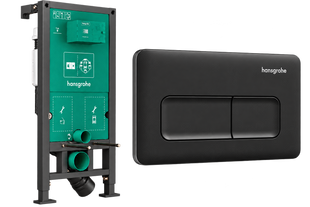 Инсталляция для унитаза Hansgrohe iFrame Universal 99001670 с клавишей Original Q черный матовый