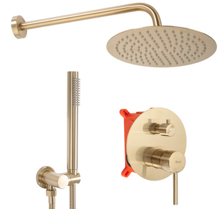 Душовий гарнітур прихованого монтажу REA LUNGO GOLD MATT + BOX золото матовий REA-P4160