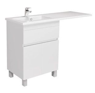 Тумба підлогова Мийдодир City White 60 см 00-0009417 з раковиною Adam 120 L