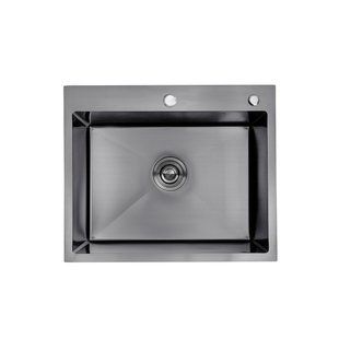 Кухонная мойка из нержавеющей стали Kroner KRP PVD Schwarze-6050HM CV025260