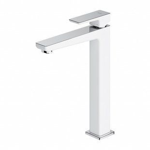 Смеситель для умывальника Omnires Parma chrome/white, высокий (PM7412CRB)