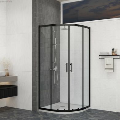 Душовий кут Ravak Domospa SLCP4-90 (Профіль - чорний, скло - прозоре) RKUC500027