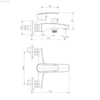 Змішувач для ванни Imprese Florenc хром f03208401AA