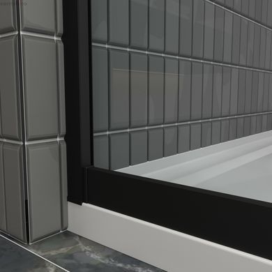 Душовий кут Ravak Domospa SLCP4-90 (Профіль - чорний, скло - прозоре) RKUC500027