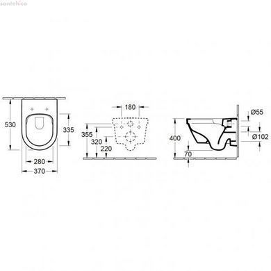 Инсталляция Grohe Rapid SL 38772001 4 в 1 + Унитаз подвесной Villeroy & Boch ARCHITECTURA NEW 4694HR01 с сидением Slow closing