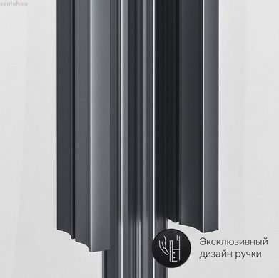 Душевая кабина Am.Pm Gem Square Slide 120х80 (Профиль - черный, стекло - прозрачное) W90UG-404-120280-BT