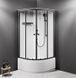 Душовий бокс Am.Pm X-Joy Round Deep 90x90 (Профіль - чорний, скло - прозоре) W94C-401A-090BT