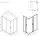 Душевая кабина Am.Pm Gem Square Slide 120х80 (Профиль - черный, стекло - прозрачное) W90UG-404-120280-BT