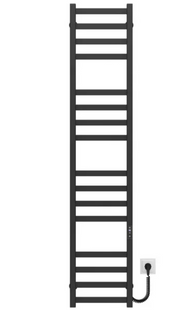 Рушникосушка електрична Deffi Avast 400x1600 чорний матовий B.AV.160.40.16.E.B.R.2 правий