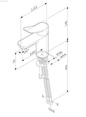 Смеситель для раковины Am.Pm X-Joy белый матовый F85A02133