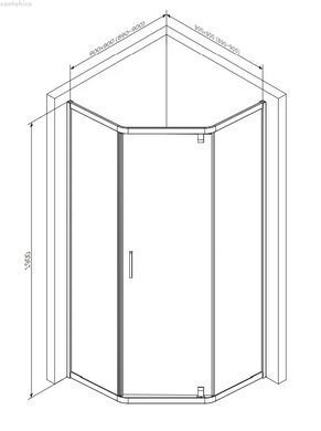 Душевая кабина Am.Pm Gem 90x90 (Профиль &ndash; хром, стекло &ndash; прозрачное) W90UG-405-9090-MT
