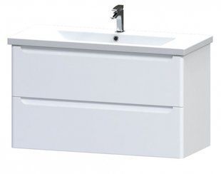 Тумба подвесная Aquarius Pola 100 08909 с раковиной Plaza