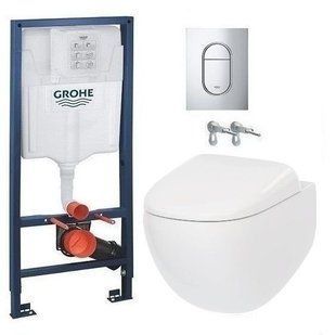 Комплект инсталляция Grohe Rapid SL 39504000 + Унитаз подвесной AM PM Sensation FlashClean C301700WH + крышка с микролифтом