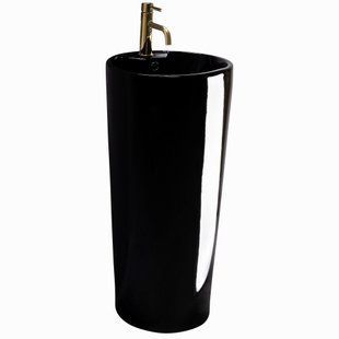 Умывальник (раковина) REA BLANKA BLACK монолитный REA-U6635